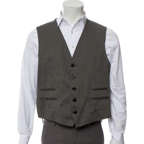 🔴 JOHN VARVATOS Button-Up Suit Vest - Mens Luxury